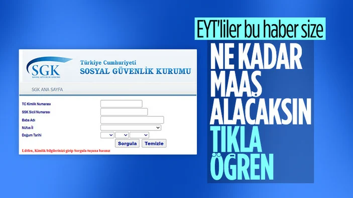 SGK Emekli maaş hesaplama tablosunu açtı